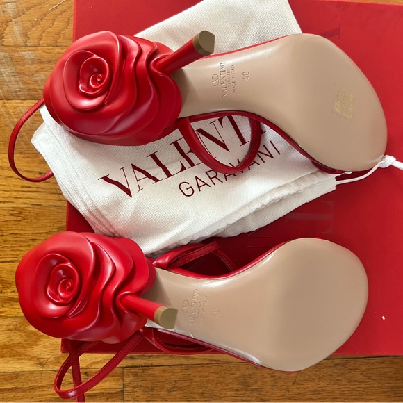 Valentino Garavani Red Rose Sandals! main image 0